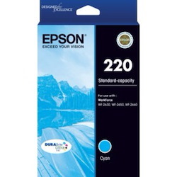 Epson DURABrite Ultra 220 Original Standard Yield Inkjet Ink Cartridge - Cyan - 1 Pack