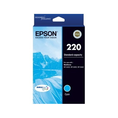 Epson DURABrite Ultra 220 Original Standard Yield Inkjet Ink Cartridge - Cyan - 1 Pack