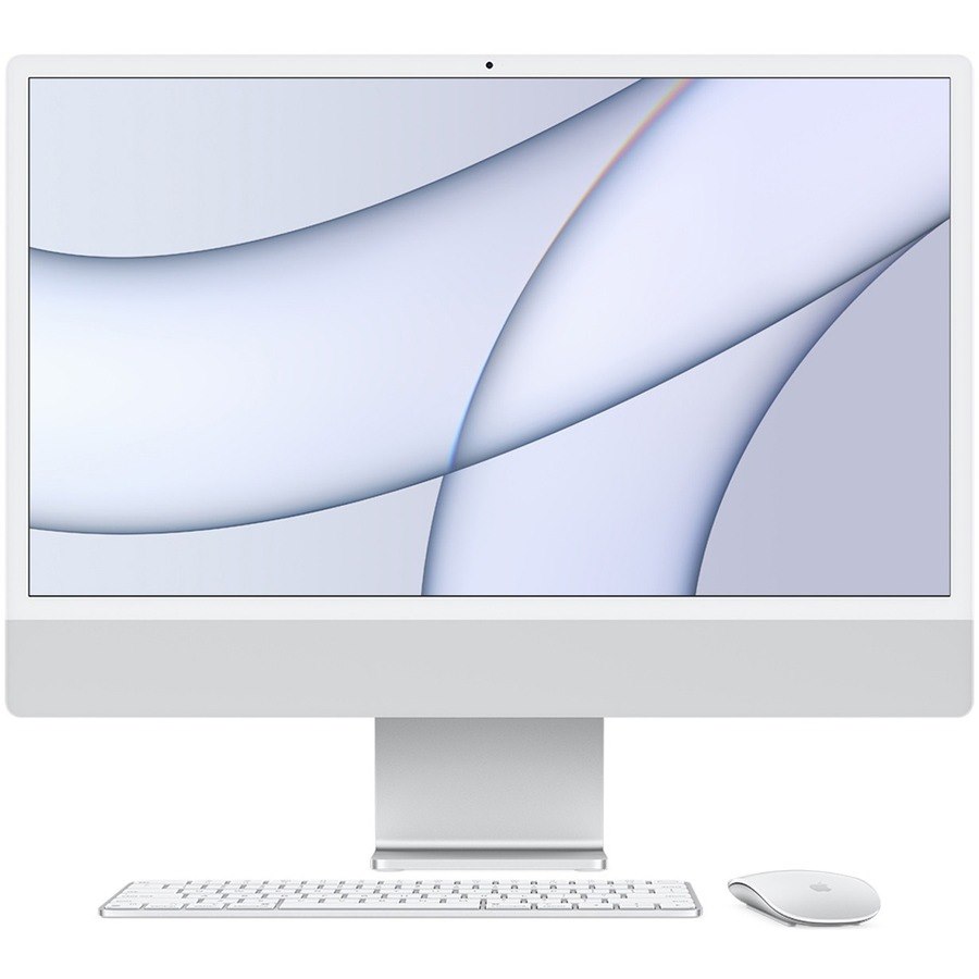 Apple iMac MGPD3B/A All-in-One Computer - Apple M1 Octa-core (8 Core) - 8 GB RAM - 512 GB SSD - 61 cm (24") 4.5K 4480 x 2520 - Desktop - Silver