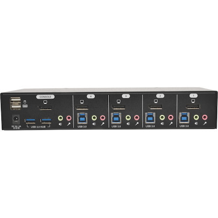 Tripp Lite by Eaton 4-Port DisplayPort KVM Switch with Audio Cables and USB 3.0 SuperSpeed Hub