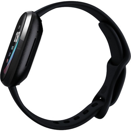 Fitbit Sense Smart Watch - Carbon, Graphite Stainless Steel Body Color - Aluminium Body Material - Aluminium Case Material - Wireless LAN