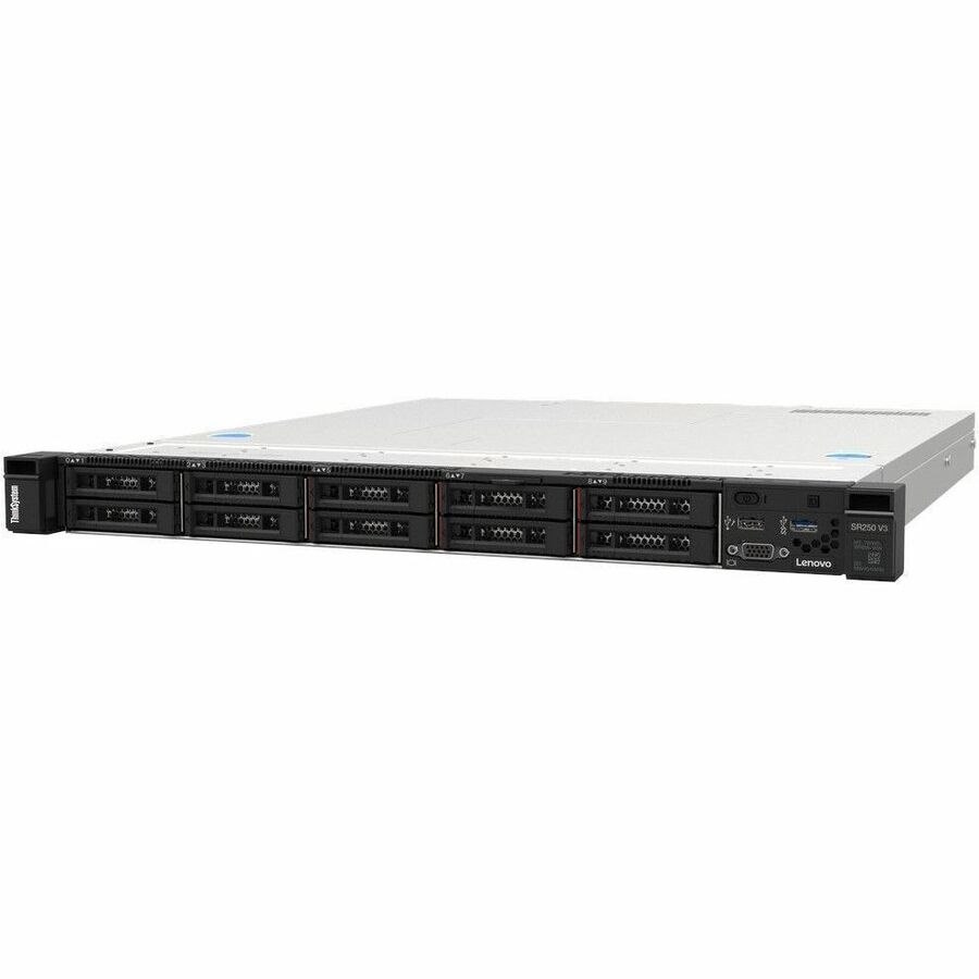 Lenovo ThinkSystem SR250 V3 7DCLA01WNA 1U Rack Server - 1 x Intel Xeon E-2434 3.40 GHz - 16 GB RAM - Serial ATA Controller