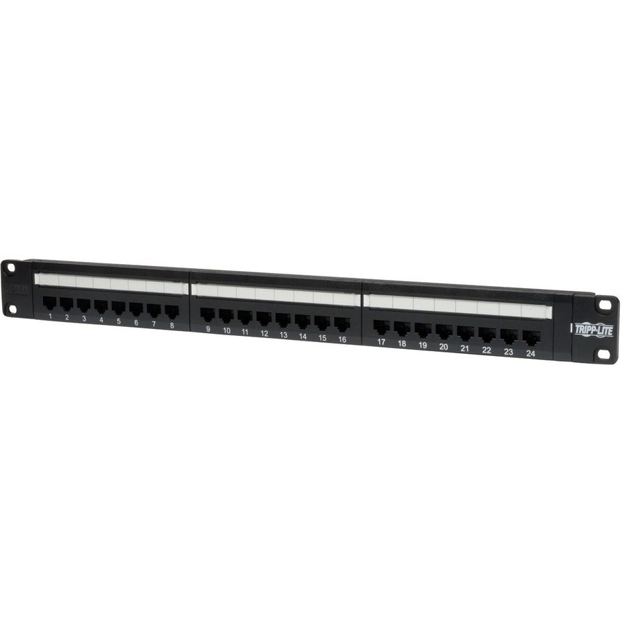 Eaton Tripp Lite Series 24-Port 1U Rack-Mount Cat5e 110 Patch Panel, 568B, RJ45 Ethernet, TAA