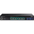 TRENDnet 10-Port Multi-Gig Web Smart PoE+ Switch, 8 x 2.5GBASE-T PoE+ Ports, 2 x 10G SFP+ Slots, Metal Housing, Managed Network Ethernet Switch, Lifetime Protection, Black, TPE-3102WS