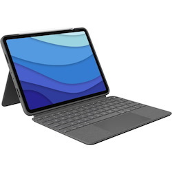 Logitech Combo Touch Keyboard/Cover Case for 27.9 cm (11") Apple, Logitech iPad Pro (3rd Generation), iPad Pro (2nd Generation), iPad Pro (2018) Tablet - Oxford Gray