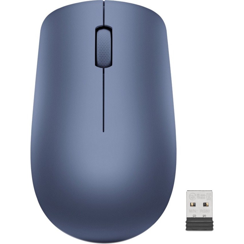Lenovo 530 Mouse - Radio Frequency - USB Type A - Optical - 3 Button(s) - Abyss Blue