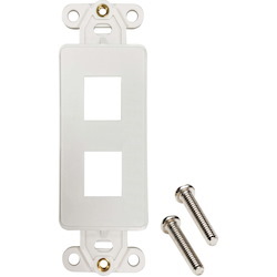 Tripp Lite by Eaton Safe-IT 2-Port Antibacterial Wall-Mount Insert, Decora Style, Vertical, Ivory, TAA