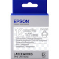 Epson LabelWorks Clear LK Tape Cartridge ~1/2" White on Clear