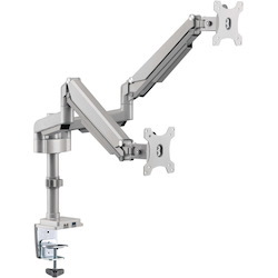 Tripp Lite by Eaton Dual-Display Flex-Arm Mount for 13" to 34" Monitors - Clamp or Grommet, USB, Audio Ports