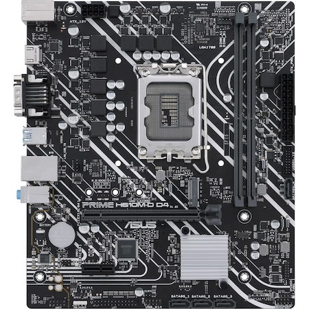 Asus Prime H610M-D D4-CSM Desktop Motherboard - Intel H610 Chipset - Socket LGA-1700 - Micro ATX