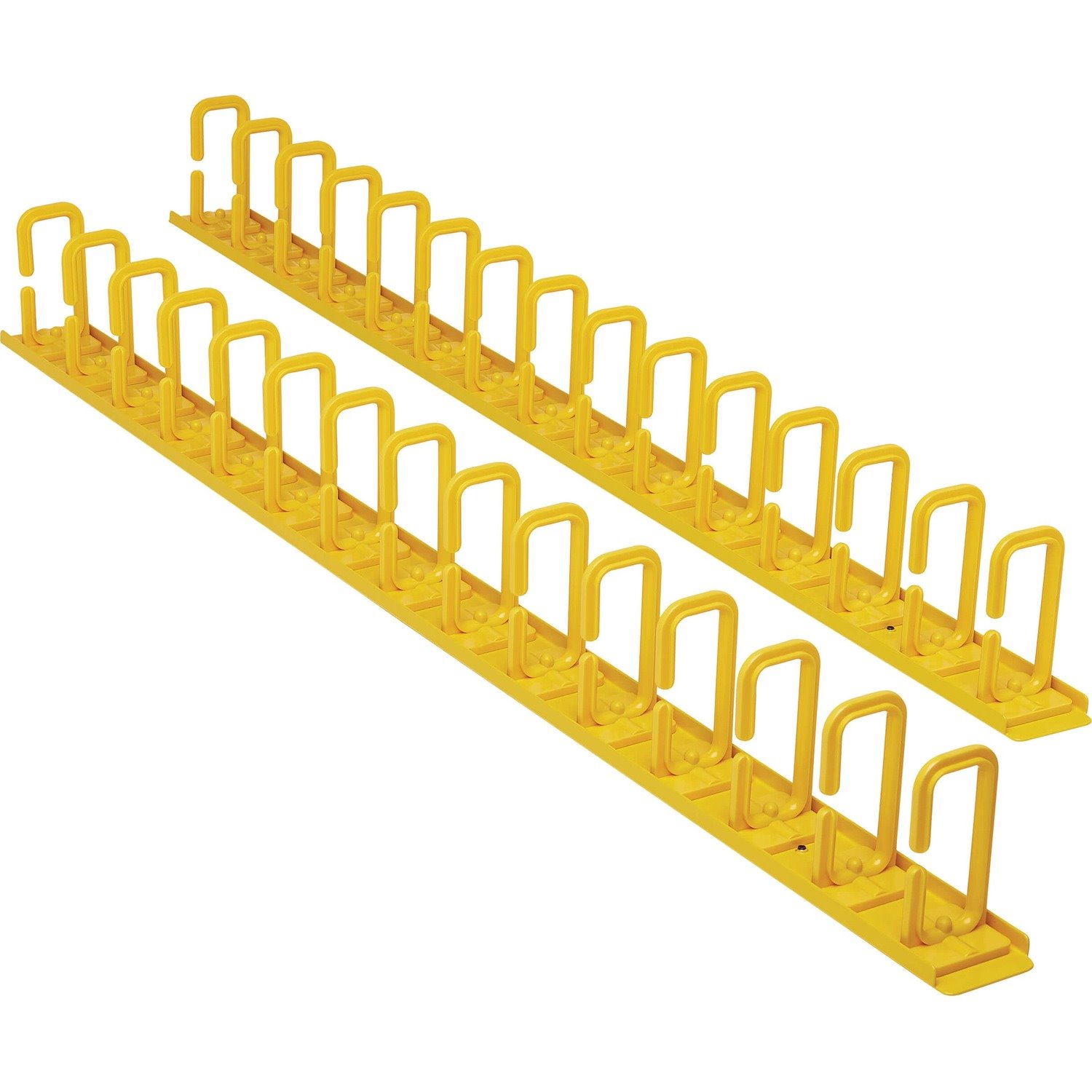 Tripp Lite Vertical Cable Manager - Flexible Rings, Yellow, 6 ft. (1.8 m)