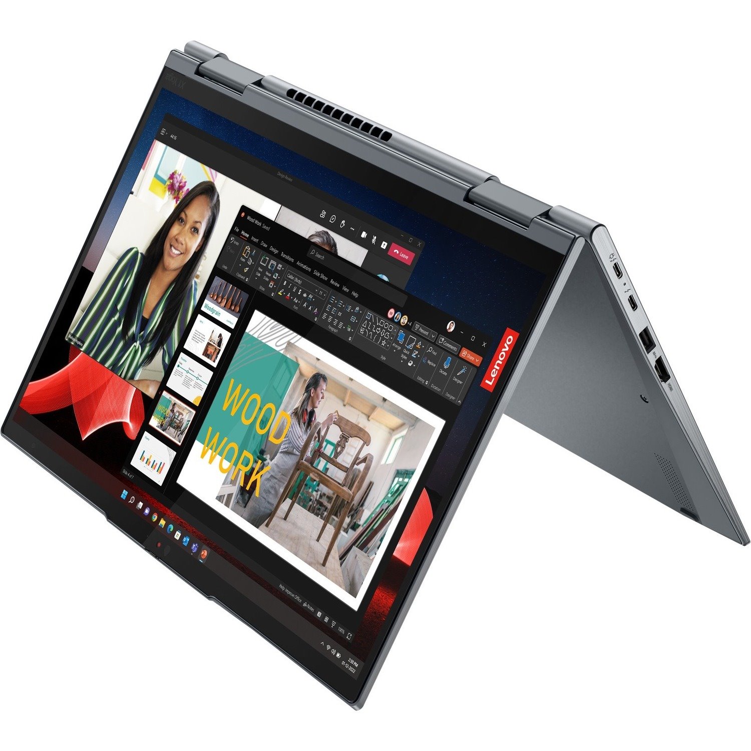 Lenovo ThinkPad X1 Yoga Gen 8 21HQ0007CA 14" Touchscreen Convertible 2 in 1 Notebook - WUXGA - Intel Core i7 13th Gen i7-1355U - Intel Evo Platform - 16 GB - 512 GB SSD - French Keyboard - Storm Gray