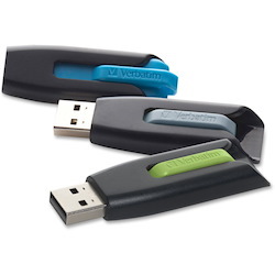 16GB Store 'n' Go&reg; V3 USB 3.2 Gen 1 Flash Drive - 3pk - Blue, Green, Gray