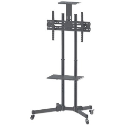 TV & Monitor Mount, Trolley Stand, 1 screen, Screen Sizes: 37-65" , Black, VESA 200x200 to 600x400mm, Max 40kg, LFD, Lifetime Warranty