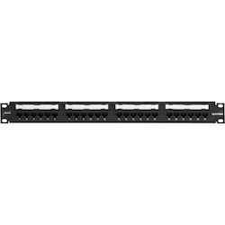 Leviton Cat 6 Universal Patch Panel, 24-Port, 1RU. Cable Management Bar Included