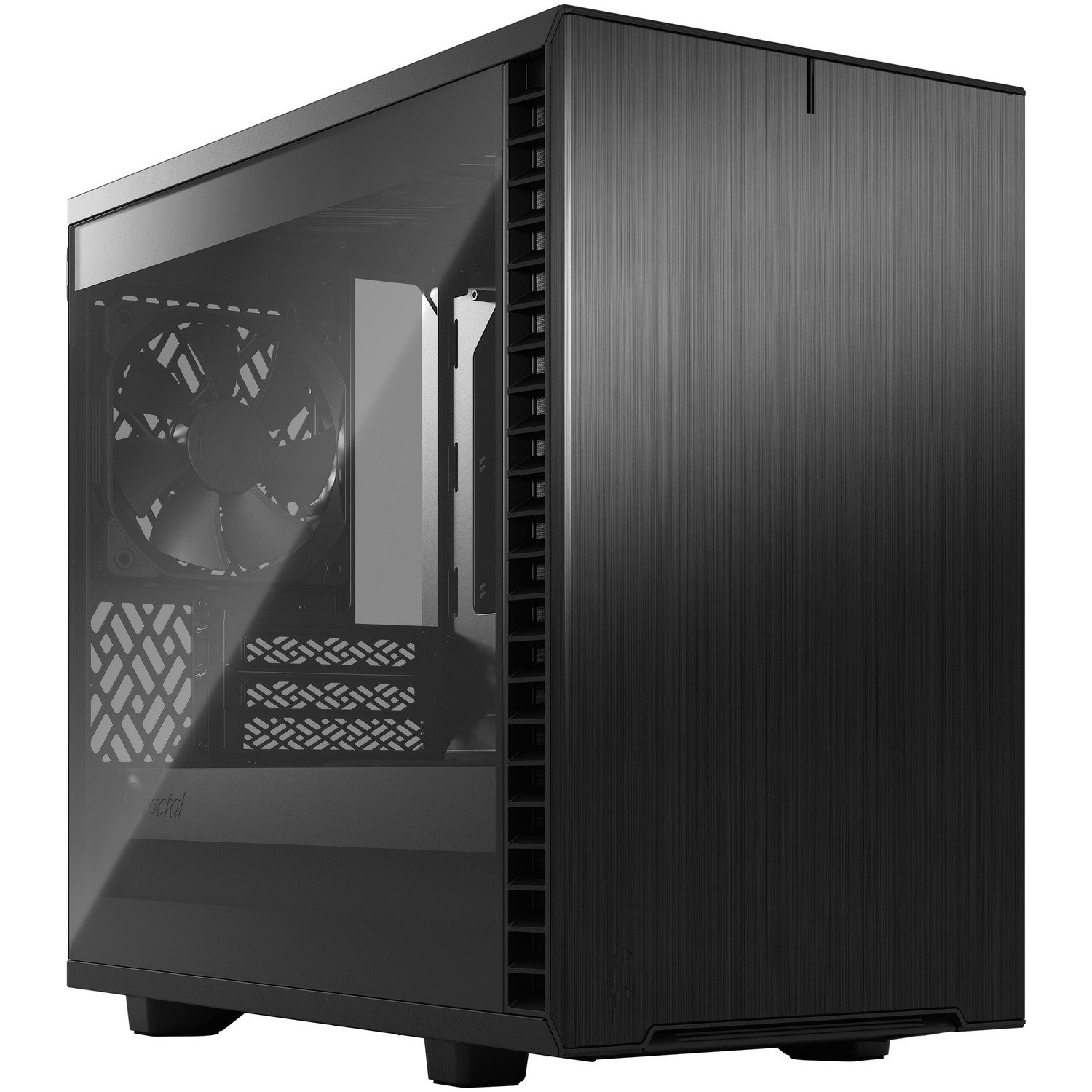 Fractal Design Define 7 Nano Computer Case - Mini DTX, Mini ITX Motherboard Supported - Tower - Steel, Brushed Aluminium - Black