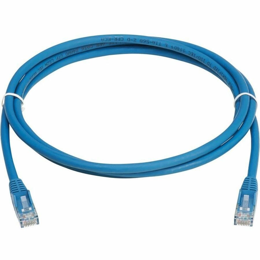 Eaton Tripp Lite Series Cat6 Gigabit Snagless Molded UTP Ethernet Cable (RJ45 M/M), PoE, LSZH, Blue, 2 m (6.6 ft.)