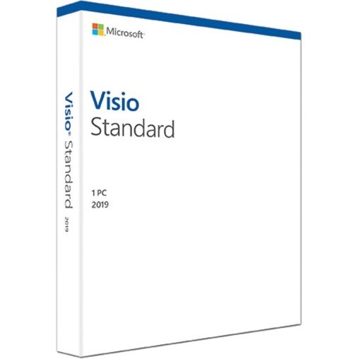 Microsoft Visio 2019 Standard for Windows 10 - Box Pack - 1 PC - Medialess