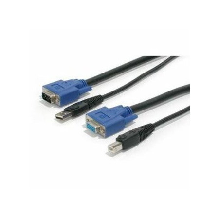 StarTech.com 15 ft 2-in-1 Universal USB KVM Cable - KVM Cable - 15 ft - 1 x Type B, 1 x D-Sub (HD-15), 1 x Type A, 1 x D-Sub (HD-15) - KVM Switch Cable External