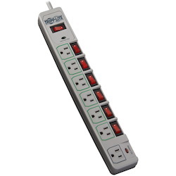 Tripp Lite Eco-Surge 7-Outlet Surge Protector 6 ft. (1.83 m) Cord 1080 Joules Individually-Controlled