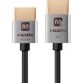 Monoprice Ultra Slim 18Gbps Active High Speed HDMI Cable, 3ft Silver