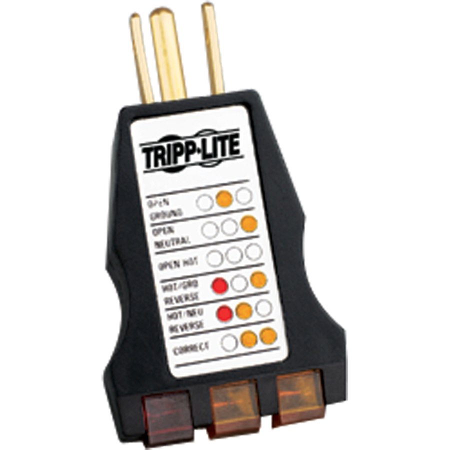 Tripp Lite by Eaton Instant-Read AC Outlet Circuit Tester with Diagnostic LEDs
