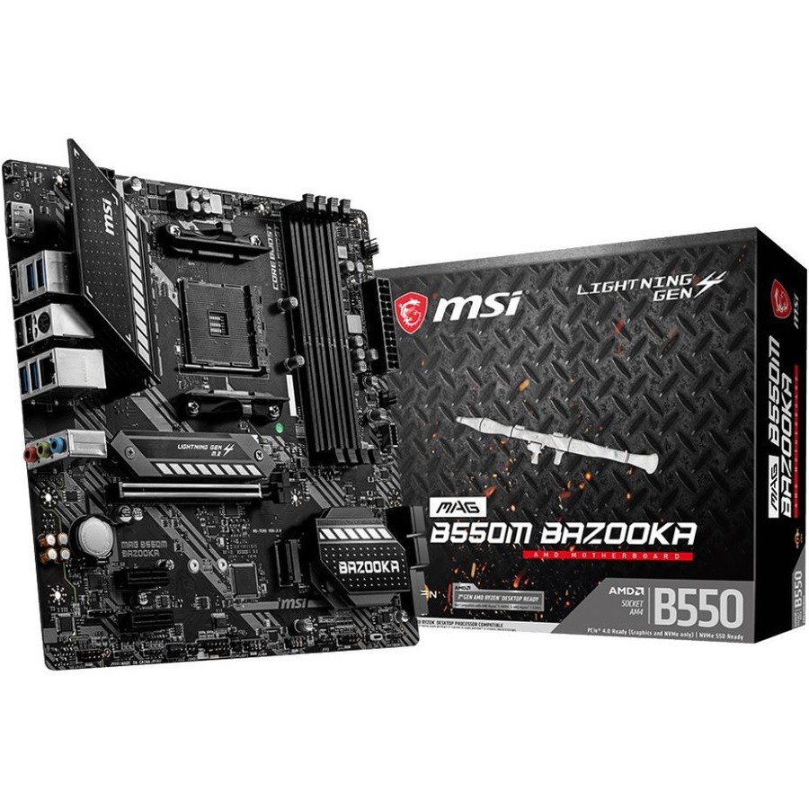 MSI MAG B550M BAZOOKA Desktop Motherboard - AMD B550 Chipset - Socket AM4 - Micro ATX