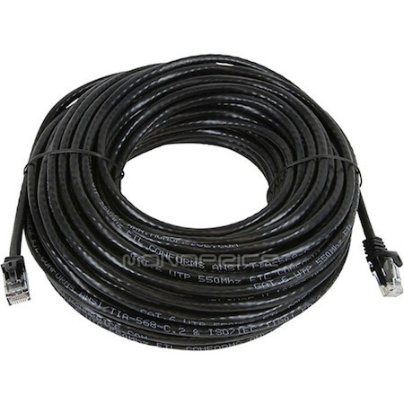 Monoprice FLEXboot Series Cat6 24AWG UTP Ethernet Network Patch Cable, 75ft Black