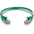 C2G 6in Cat6 Snagless Shielded (STP) Network Patch Cable - Green