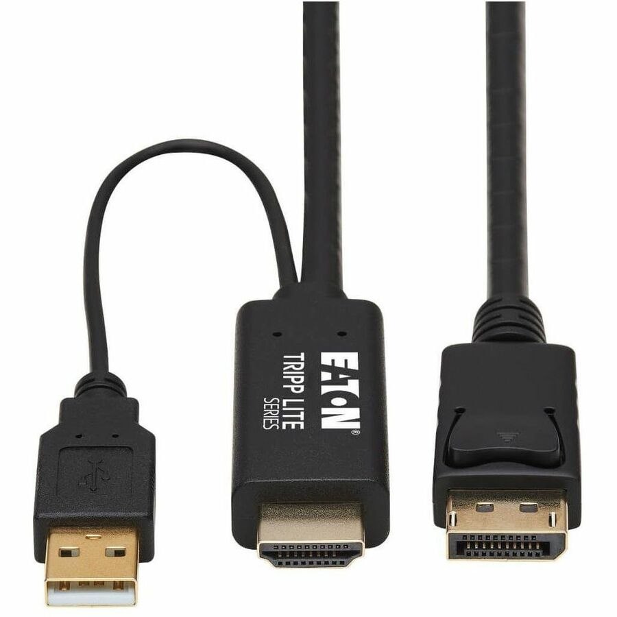 Eaton Tripp Lite Series HDMI to DisplayPort Active Adapter Cable (M/M) - 4K, USB Power, Black, 2 m (6.6 ft.)