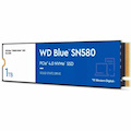 Western Digital Blue SN580 WDS100T3B0E 1 TB Solid State Drive - M.2 2280 Internal - PCI Express NVMe (PCI Express NVMe 4.0 x4) - Blue