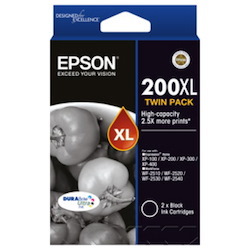 Epson DURABrite Ultra 200XL Original High Yield Inkjet Ink Cartridge - Twin-pack - Black - 2 / Pack