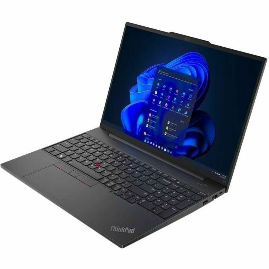 Lenovo ThinkPad E16 Gen 1 21JT001PUS 16" Notebook - WUXGA - AMD Ryzen 5 7530U - 8 GB - 256 GB SSD - English Keyboard - Graphite Black