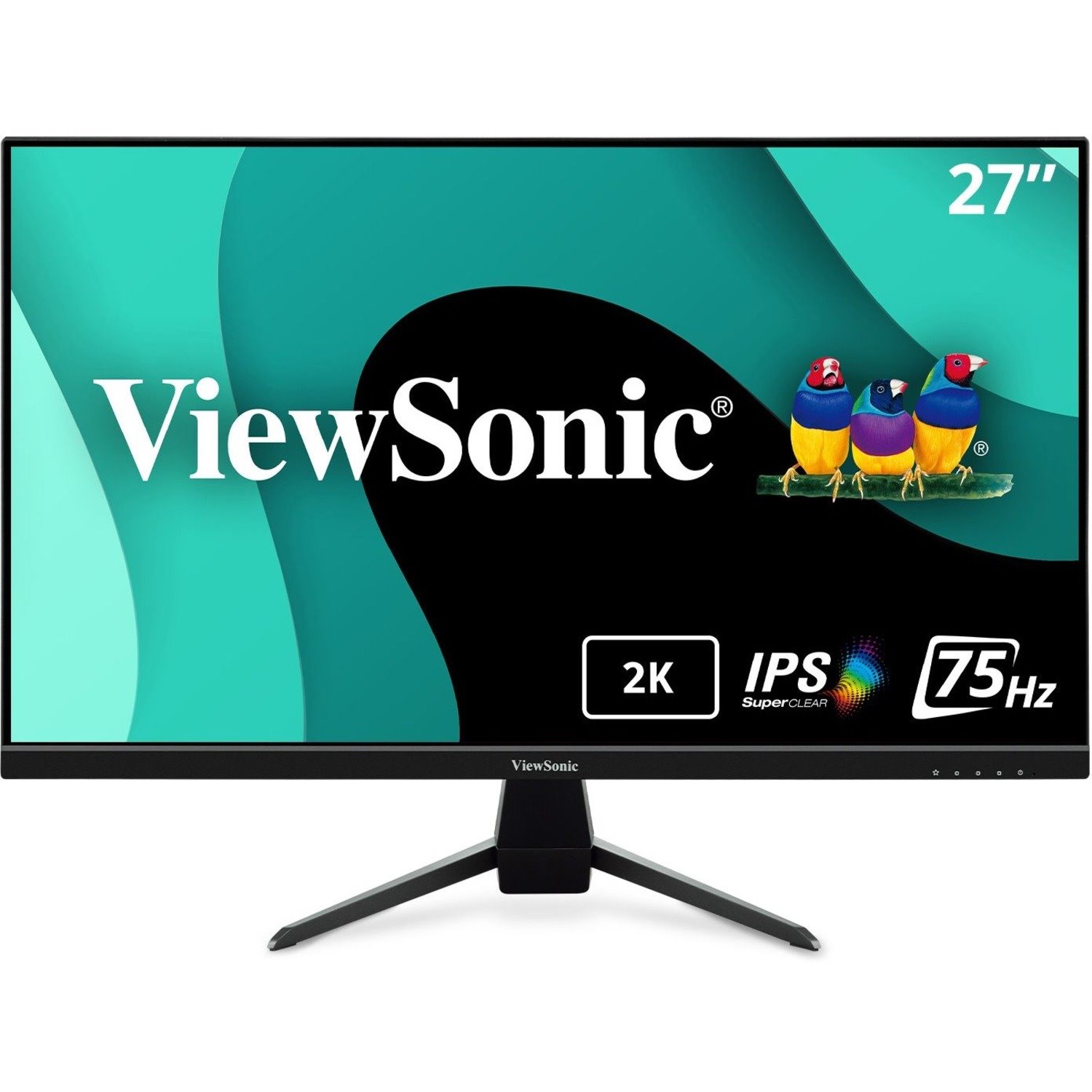 ViewSonic 27" 2K QHD Thin-Bezel IPS Monitor with USB-C, HDMI, and DisplayPort