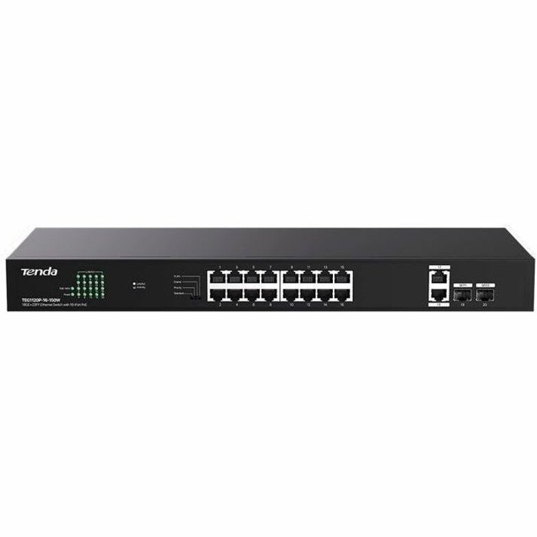 Tenda 18GE+2SFP Ethernet Switch With 16-Port PoE