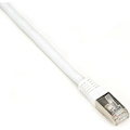 Black Box CAT6 250-MHz Stranded Patch Cable Slim Molded Boot - S/FTP, CM PVC, White, 1FT