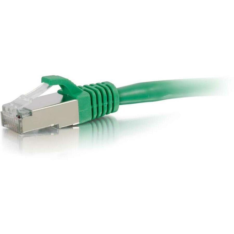 C2G-15ft Cat6 Snagless Shielded (STP) Network Patch Cable - Green