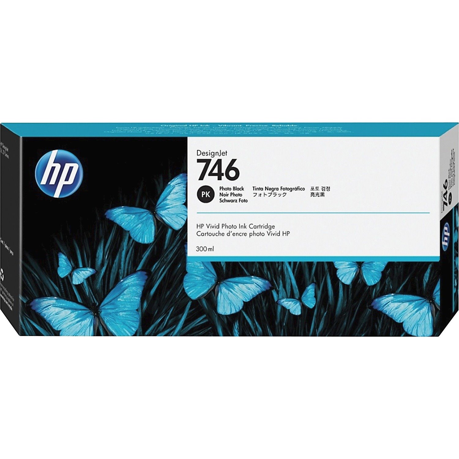 HP 746 (P2V82A) Original Inkjet Ink Cartridge - Photo Black - 1 Each