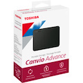 Toshiba Canvio Advance HDTCA20XR3AA 2 TB Portable Hard Drive - External - Red
