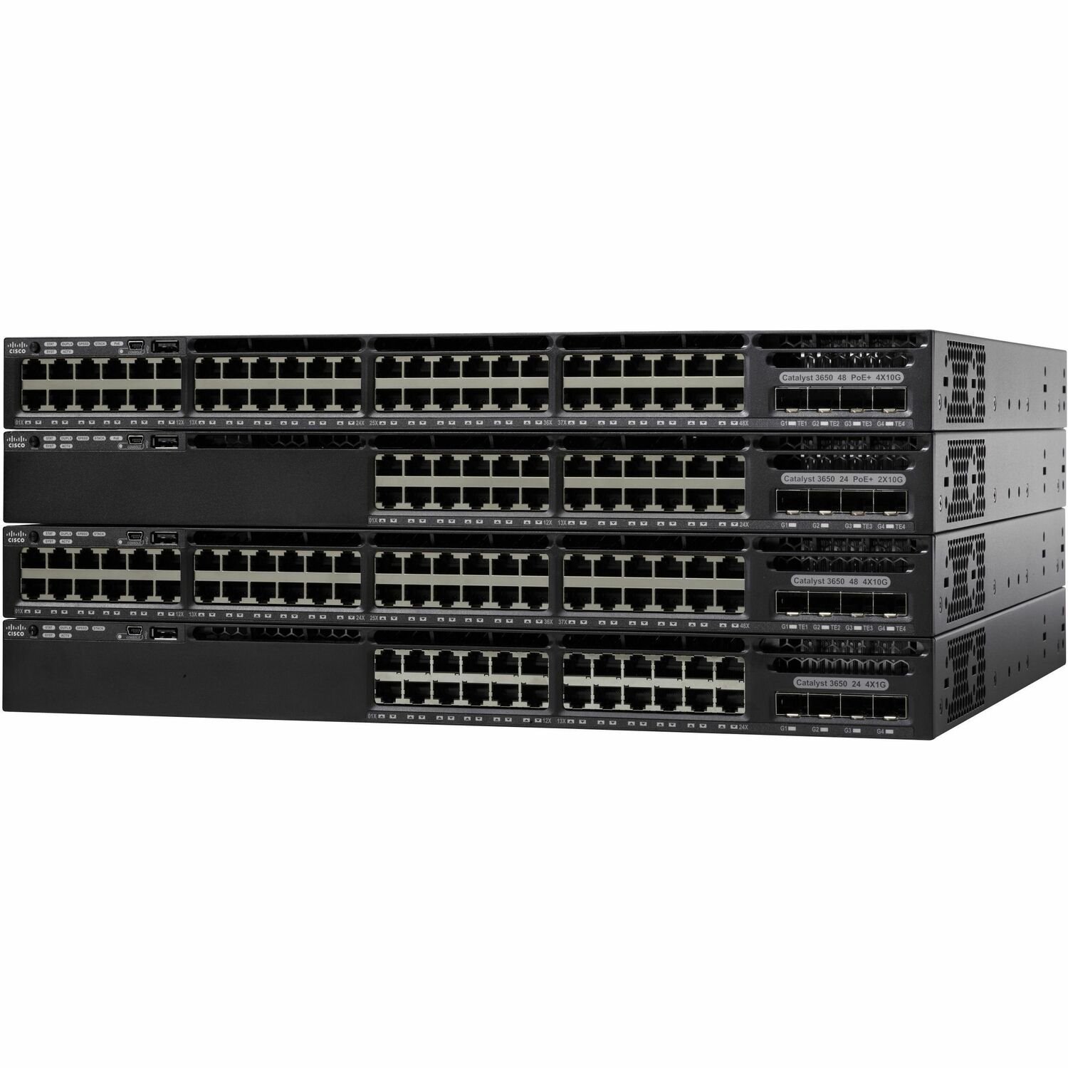 Cisco Catalyst 3650 48 Ports Manageable Ethernet Switch - Gigabit Ethernet, 10 Gigabit Ethernet - 1000Base-T, 10GBase-X