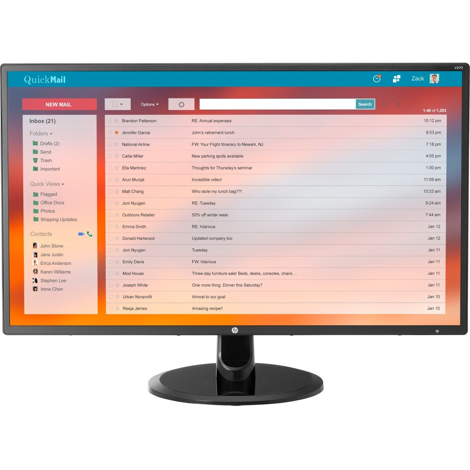 HPI SOURCING - NEW V270 27" Class Full HD LCD Monitor - 16:9 - Black