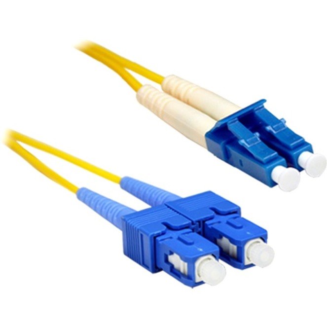 ENET 2M LC/SC Duplex Single-mode 9/125 OS1 or Better Yellow Fiber Patch Cable 2 meter LC-SC Individually Tested
