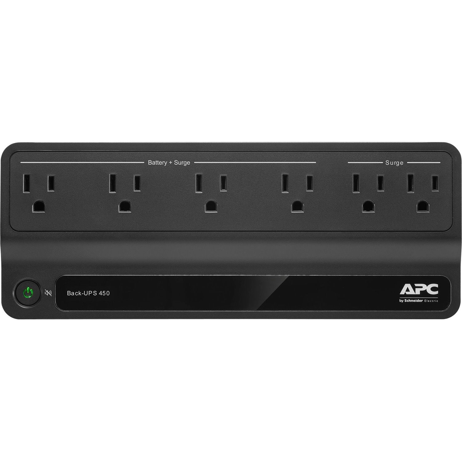 APC by Schneider Electric Back-UPS, 6 Outlets, 450VA, 120V, Retail