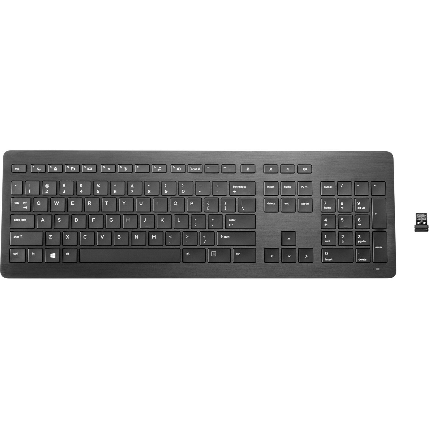 HP Premium Keyboard - Wireless Connectivity - Micro USB - Type B Interface - Swedish - Anodized Aluminium