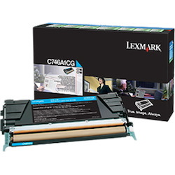 Lexmark Original Standard Yield Laser Toner Cartridge - Cyan - 1 Each