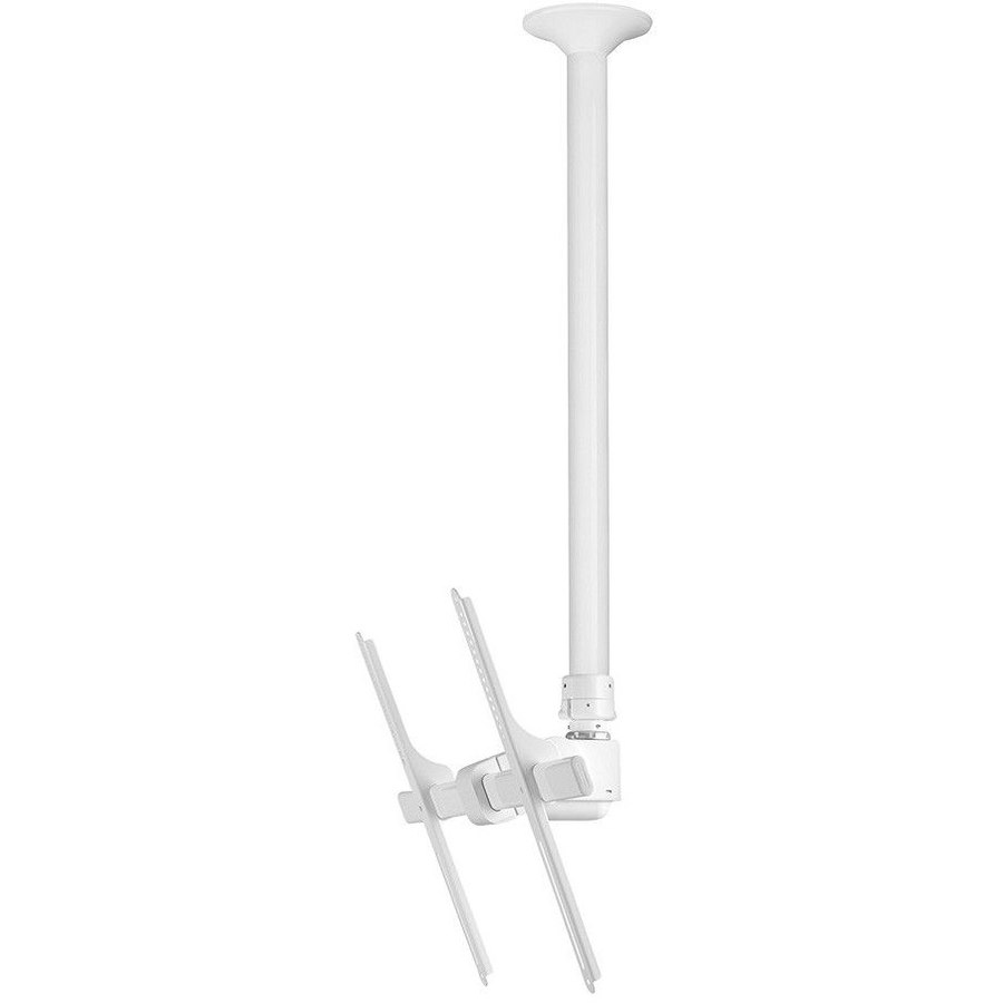 Atdec ceiling mount for large display, long pole - Loads up to 143lb - White - Universal VESA up to 800x500