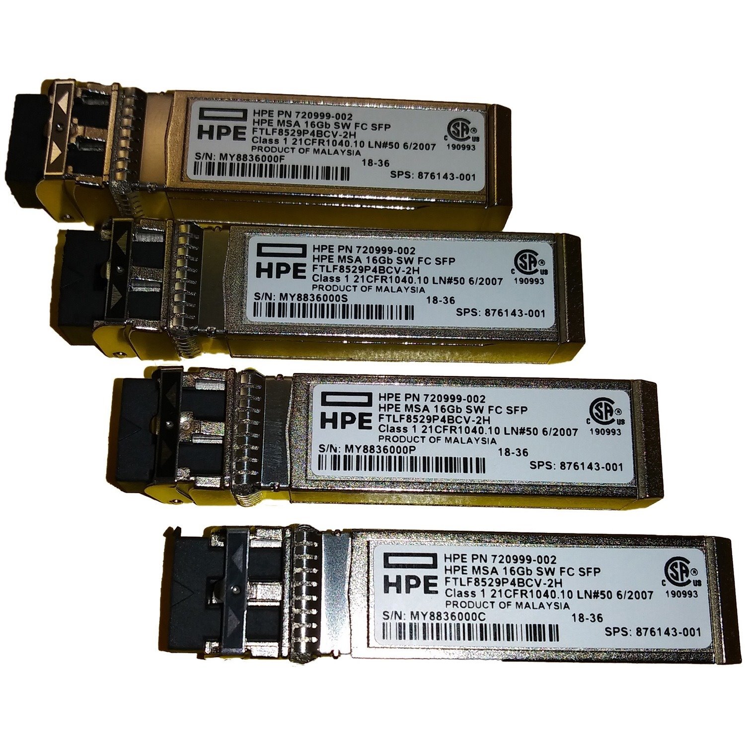 HPE SFP+ - 1 x Fiber Channel Network - 4 Pack