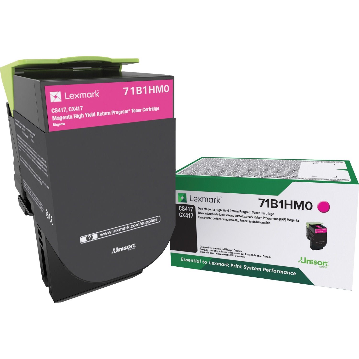 Lexmark Original High Yield Laser Toner Cartridge - Magenta - 1 Each