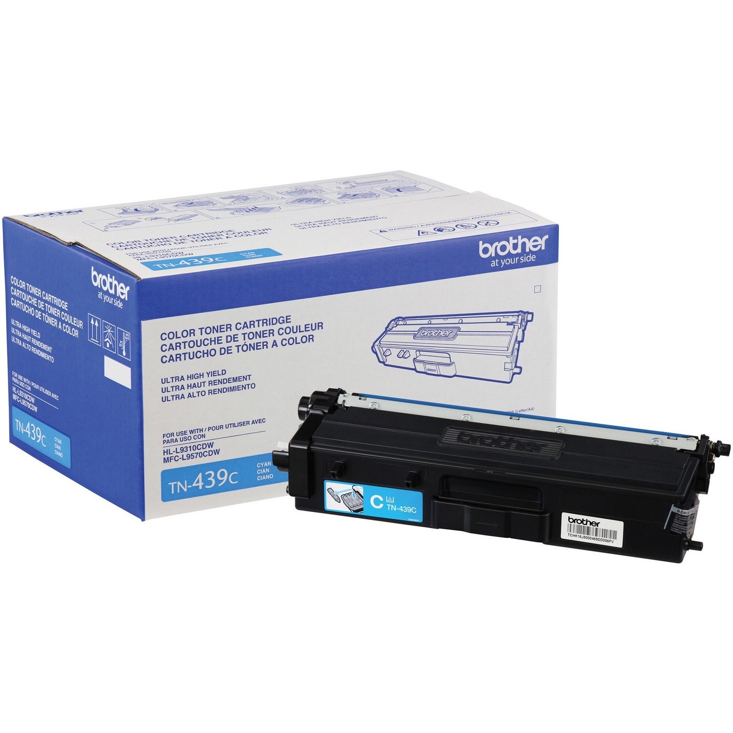 Brother TN439C Original Ultra High Yield Laser Toner Cartridge - Cyan - 1 Each