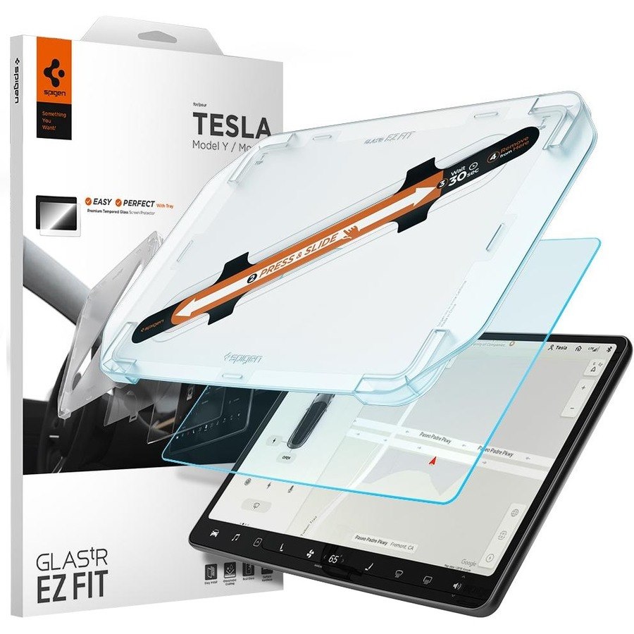 Spigen Tesla Model 3 / Y Screen Protector EZ FIT GLAS.tR Anti-Glare